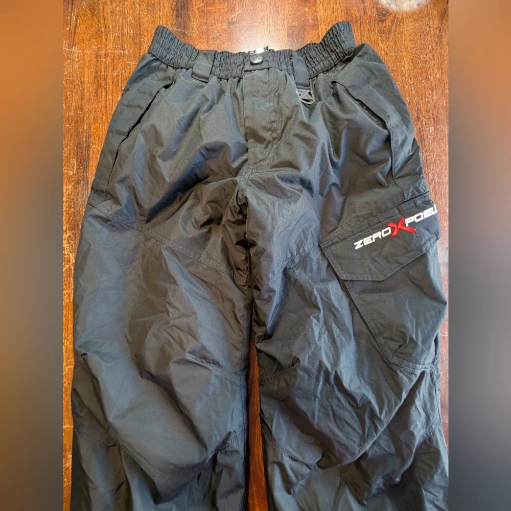 ZeroXposur Kids Snow Pants Youth 10/12 Black Skiwear Winterwear Activewear Used